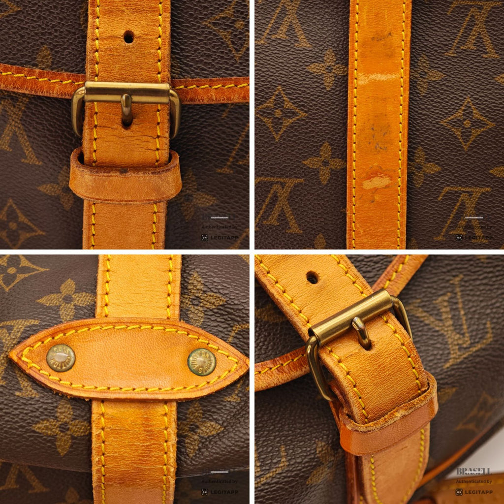 LOUIS VUITTON Monogram Saumur 35 M42254 Shoulder Bag Brown【ImportFeeFREE】