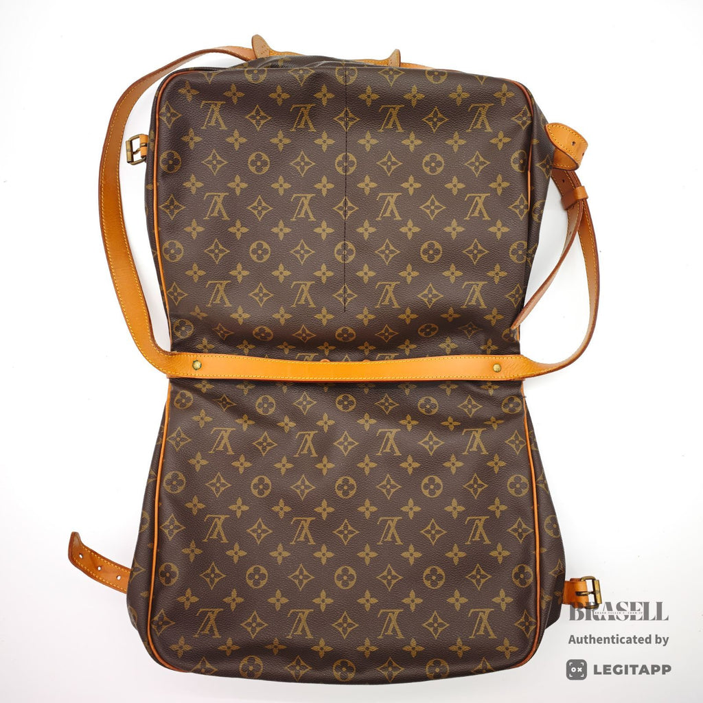 LOUIS VUITTON Monogram Saumur 35 M42254 Shoulder Bag Brown【ImportFeeFREE】