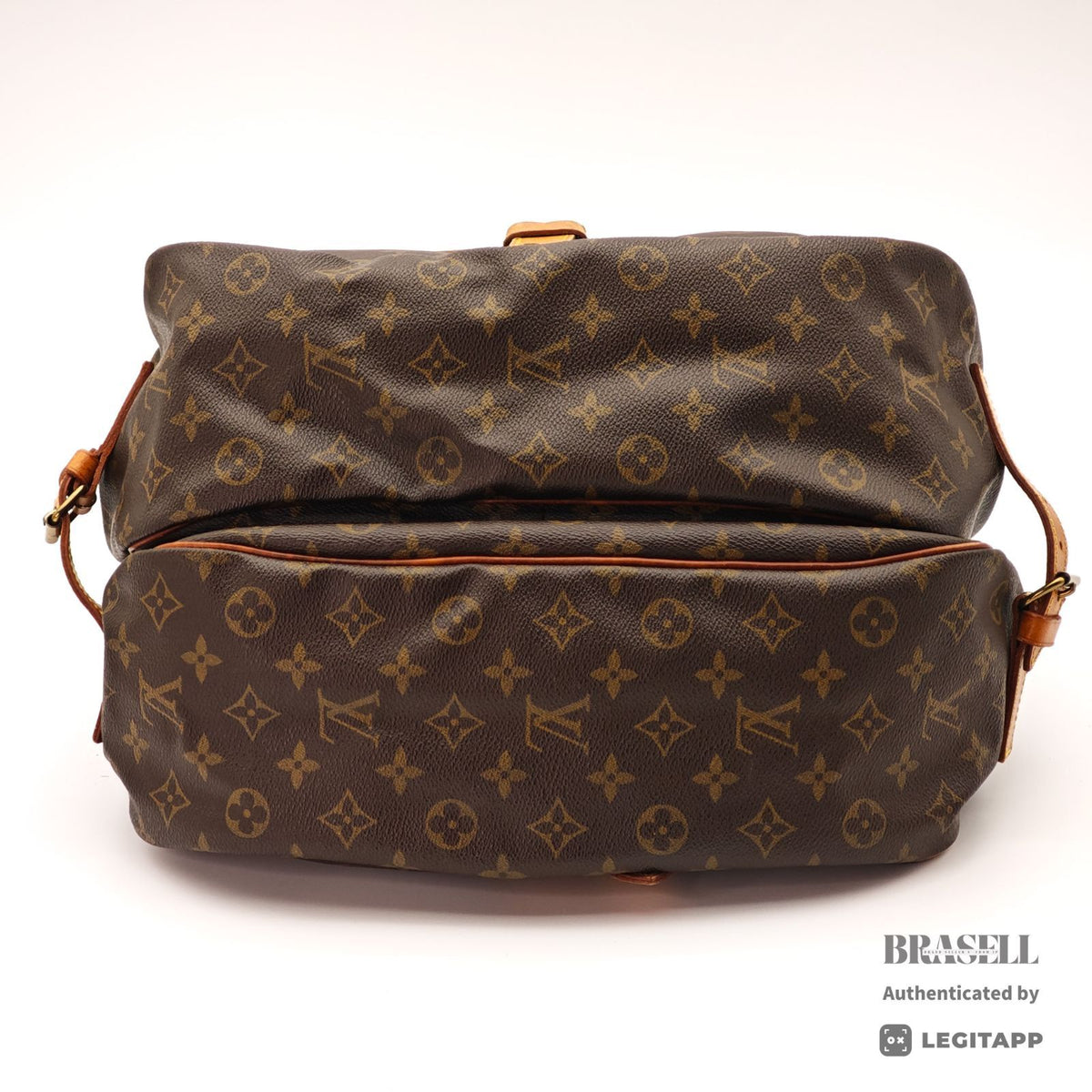 LOUIS VUITTON Monogram Saumur 35 M42254 Shoulder Bag Brown【ImportFeeFREE】