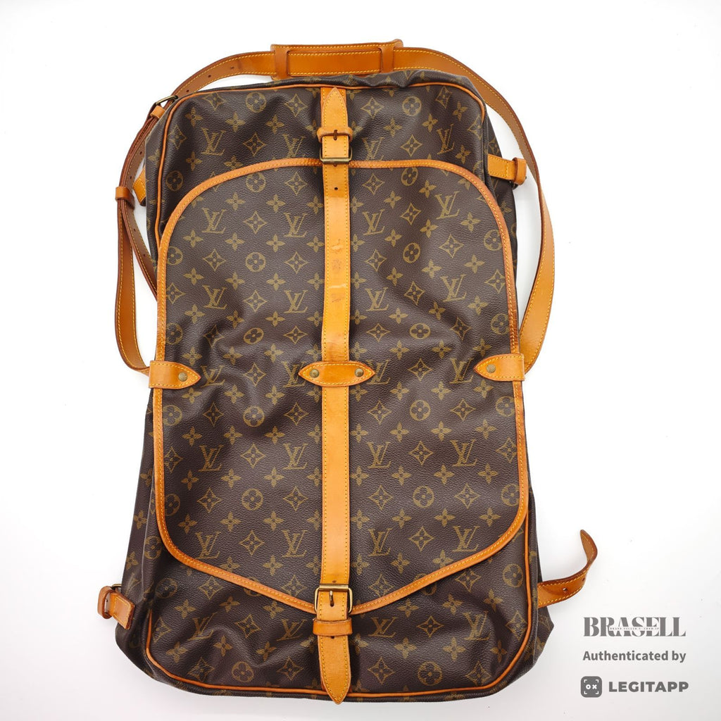 LOUIS VUITTON Monogram Saumur 35 M42254 Shoulder Bag Brown【ImportFeeFREE】