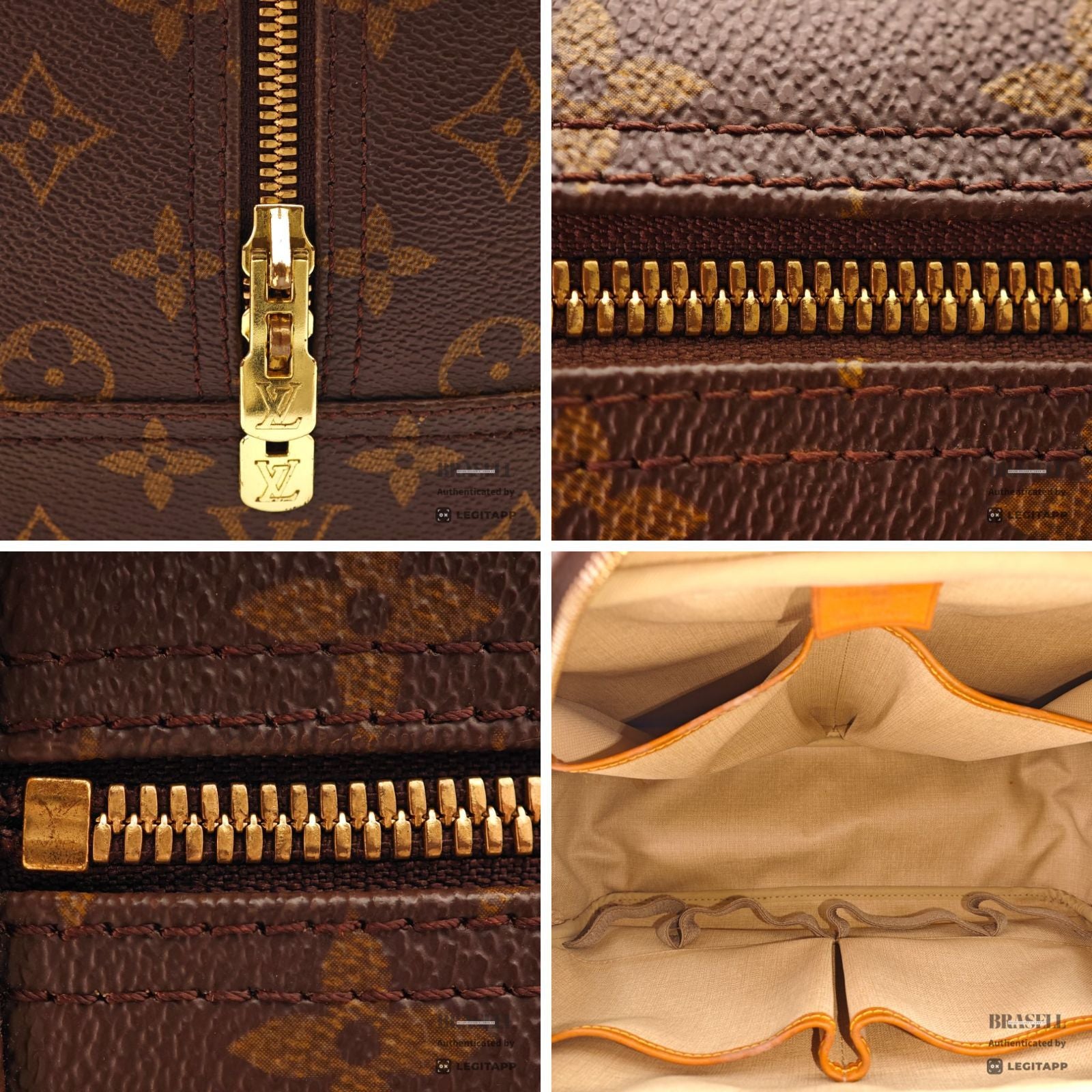 LOUIS VUITTON Monogram Deauville M47270 Handbag Brown Unisex【ImportFeeFREE】
