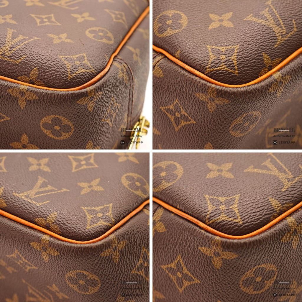 LOUIS VUITTON Monogram Deauville M47270 Handbag Brown Unisex【ImportFeeFREE】