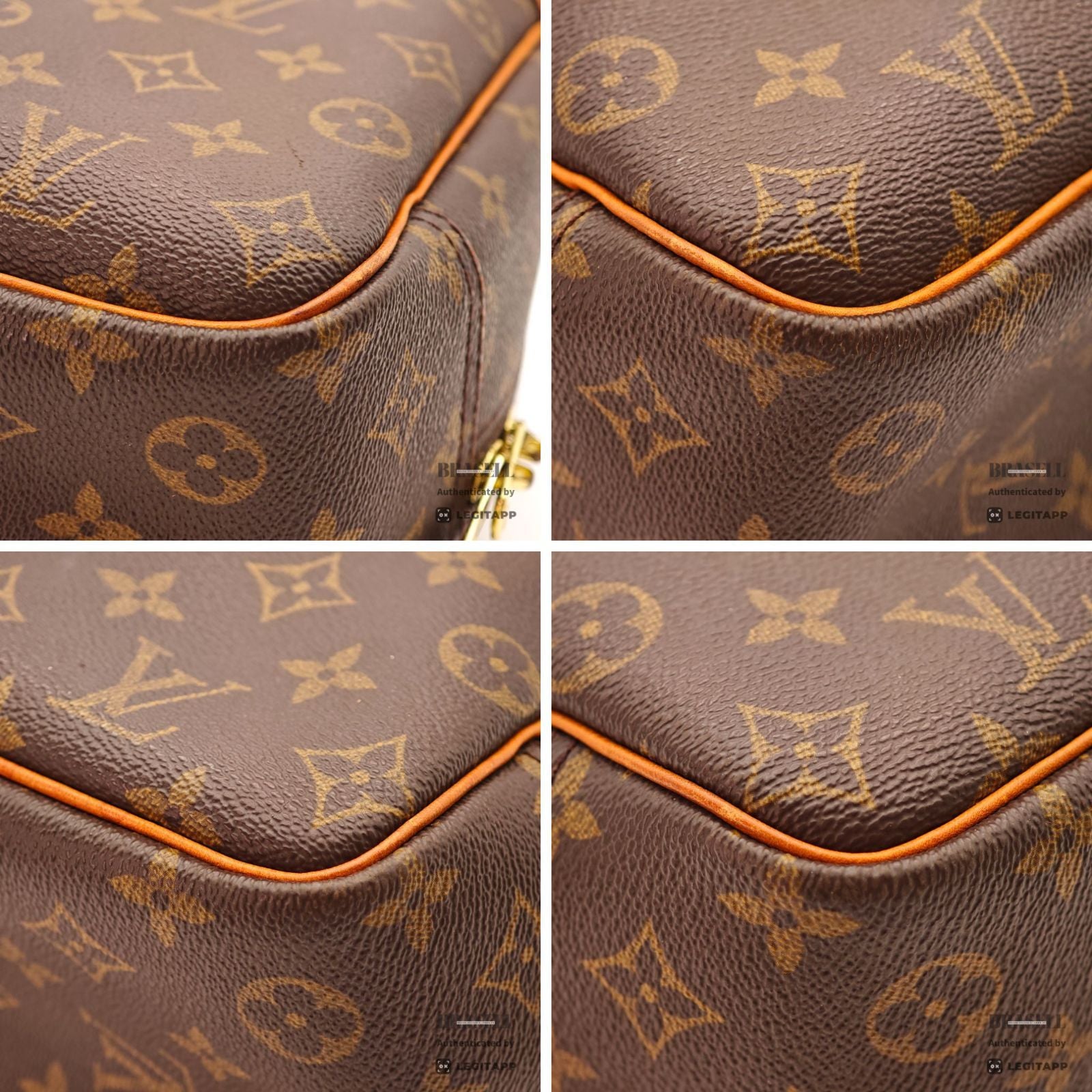 LOUIS VUITTON Monogram Deauville M47270 Handbag Brown Unisex【ImportFeeFREE】