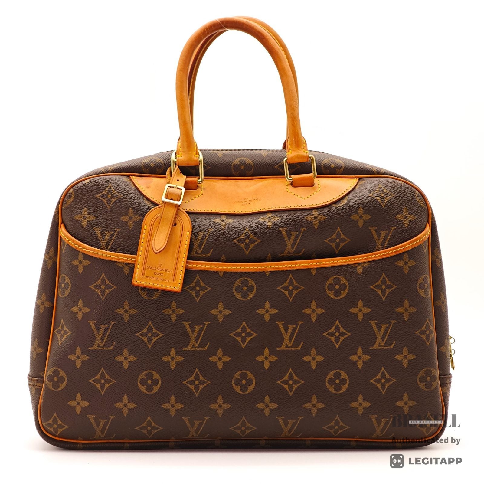 LOUIS VUITTON Monogram Deauville M47270 Handbag Brown Unisex【ImportFeeFREE】