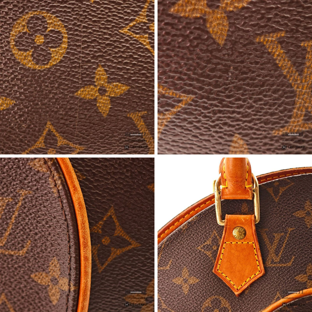 LOUIS VUITTON Monogram Ellipse PM M51127 Handbag Brown Women's【ImportFeeFREE】