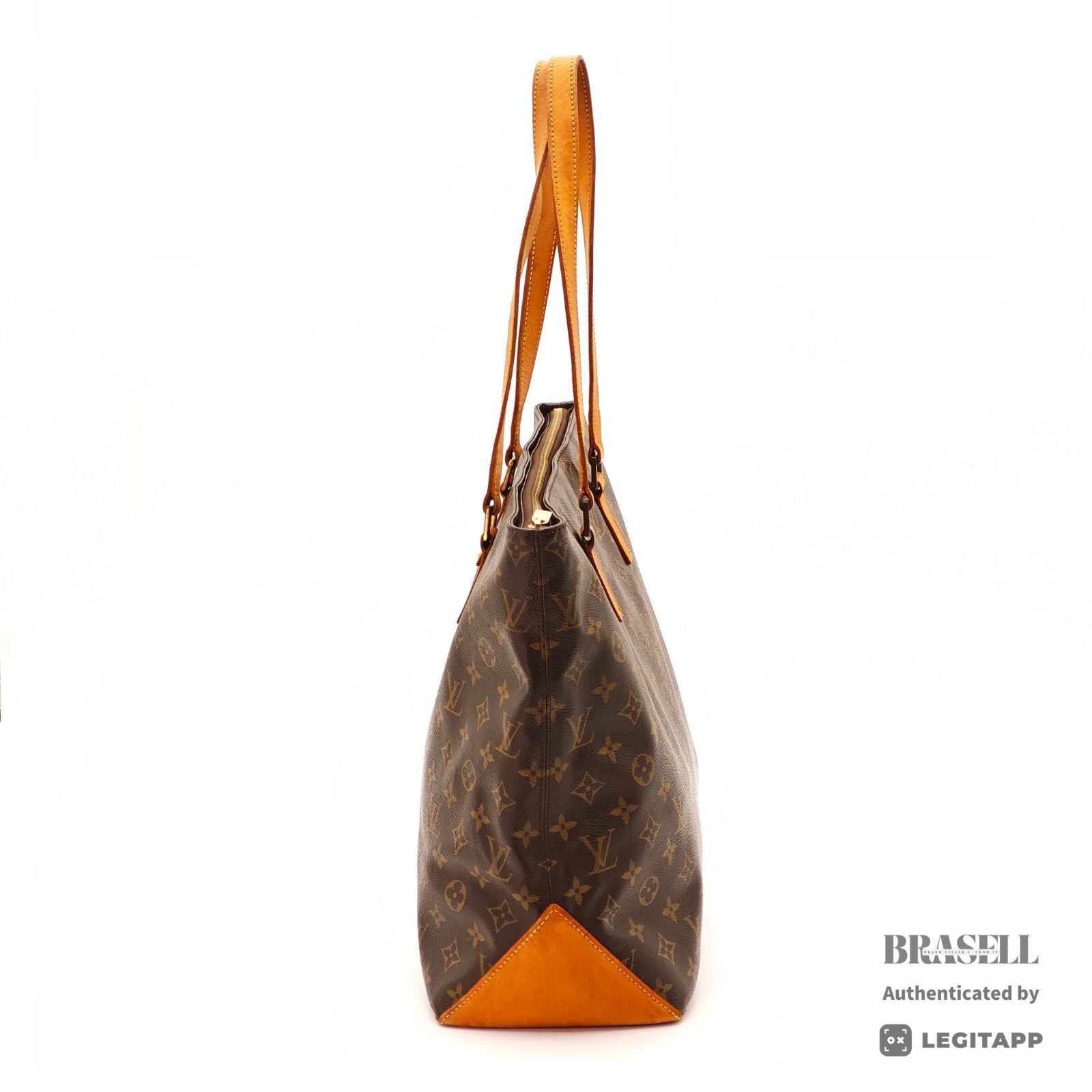 LOUIS VUITTON Monogram Cabas Mezzo M51151 Tote Bag Brown 【ImportFeeFREE】