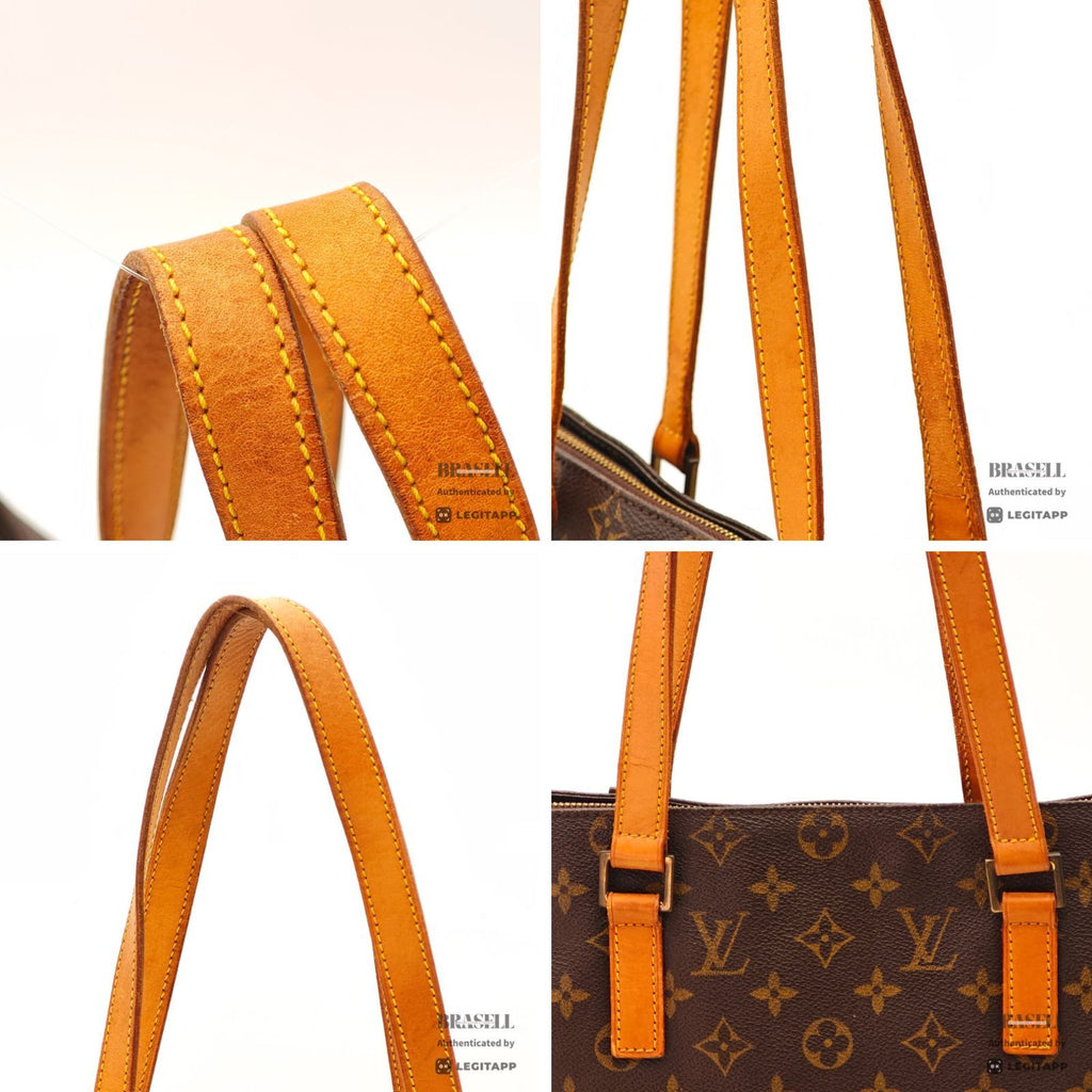 LOUIS VUITTON Monogram Cabas Mezzo M51151 Tote Bag Brown 【ImportFeeFREE】