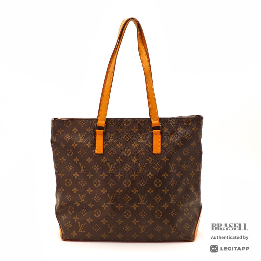LOUIS VUITTON Monogram Cabas Mezzo M51151 Tote Bag Brown 【ImportFeeFREE】