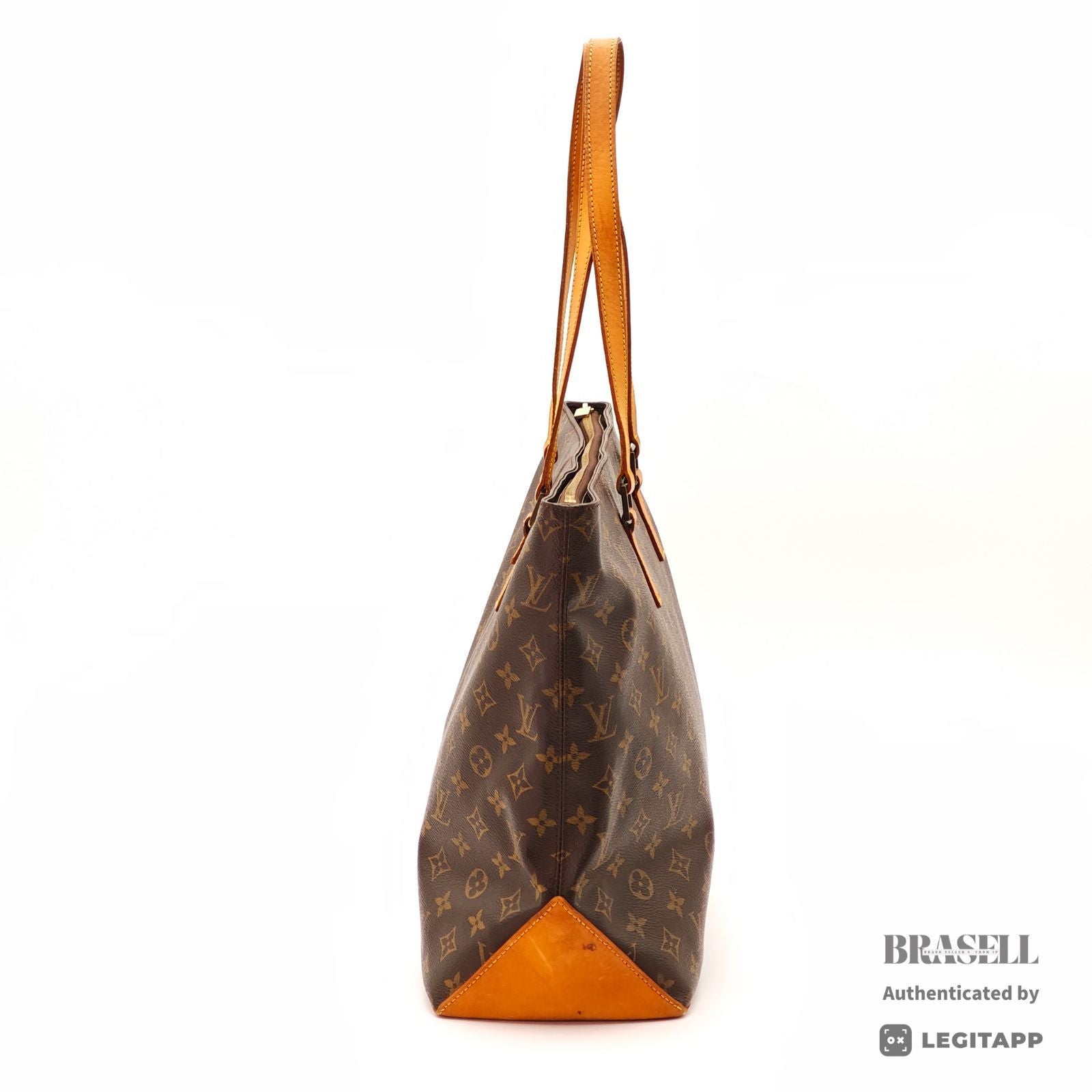 LOUIS VUITTON Monogram Cabas Mezzo M51151 Tote Bag Brown 【ImportFeeFREE】
