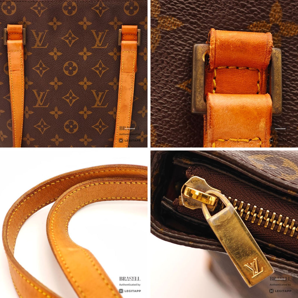 LOUIS VUITTON Monogram Cabas Mezzo M51151 Tote Bag Brown 【ImportFeeFREE】