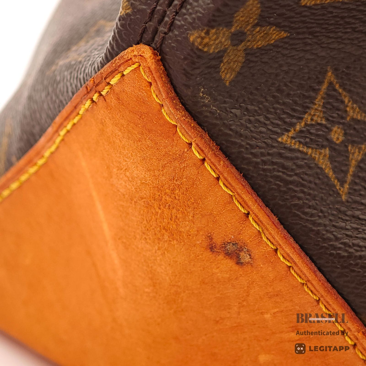 LOUIS VUITTON Monogram Cabas Mezzo M51151 Tote Bag Brown 【ImportFeeFREE】