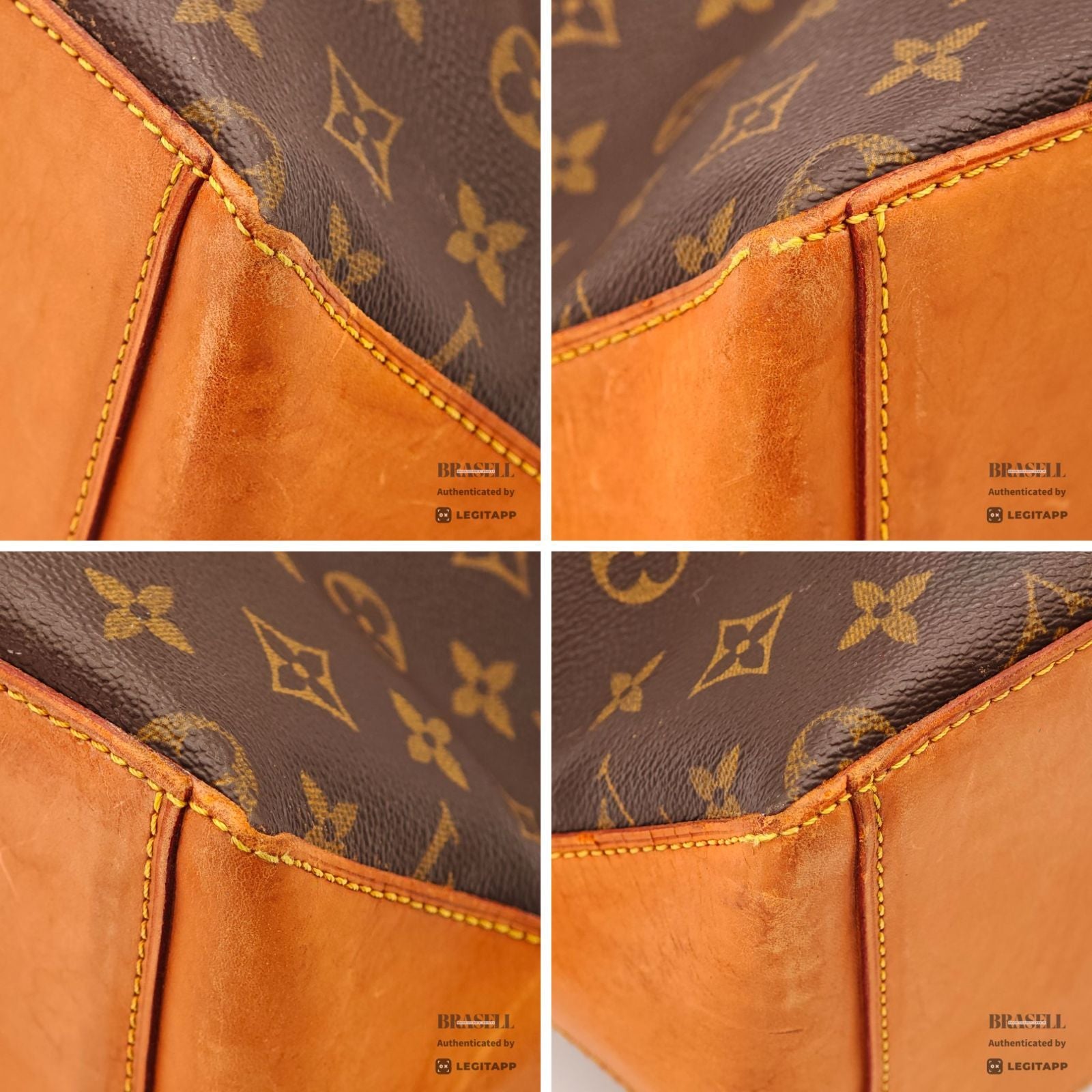 LOUIS VUITTON Monogram Cabas Mezzo M51151 Tote Bag Brown 【ImportFeeFREE】