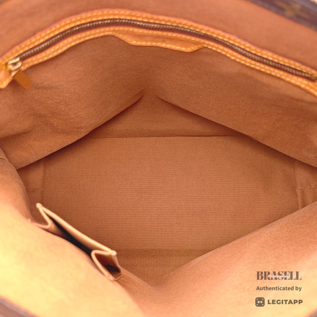 LOUIS VUITTON Monogram Cabas Mezzo M51151 Tote Bag Brown 【ImportFeeFREE】