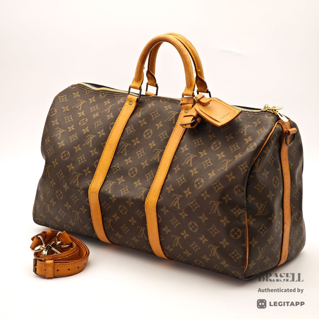 LOUIS VUITTON Monogram Keepall Bandoulire 50 M41416 Boston Bag【ImportFeeFREE】