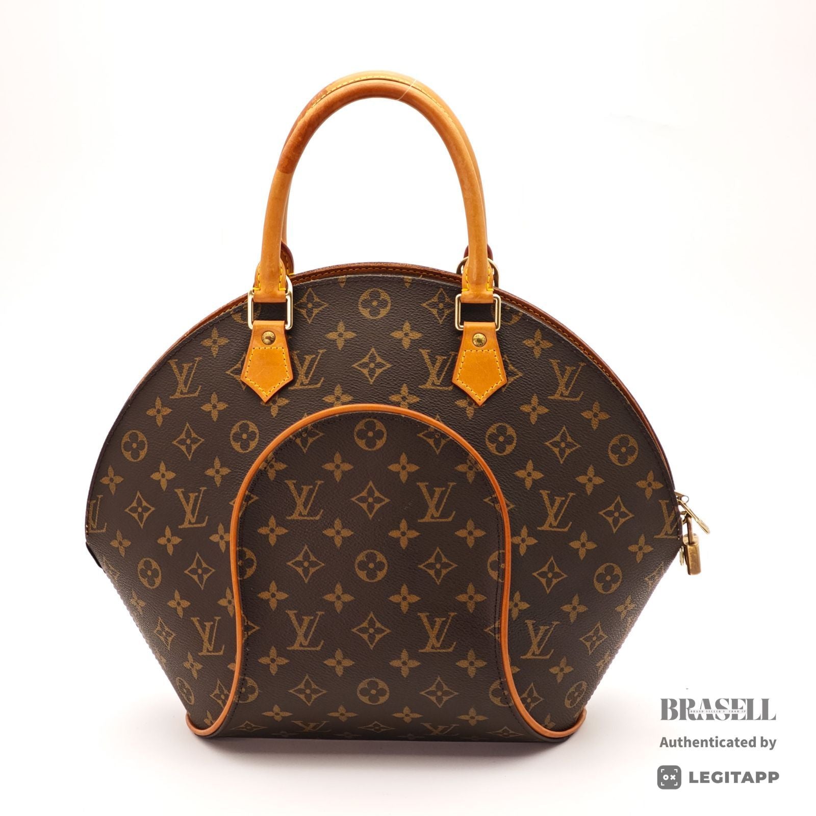 LOUIS VUITTON Monogram Ellipse MM M51126 Handbag Brown Women's【ImportFeeFREE】