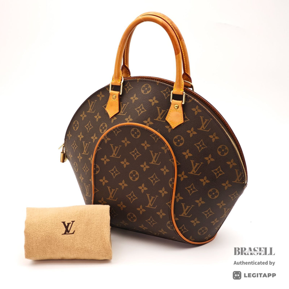 LOUIS VUITTON Monogram Ellipse MM M51126 Handbag Brown Women's【ImportFeeFREE】