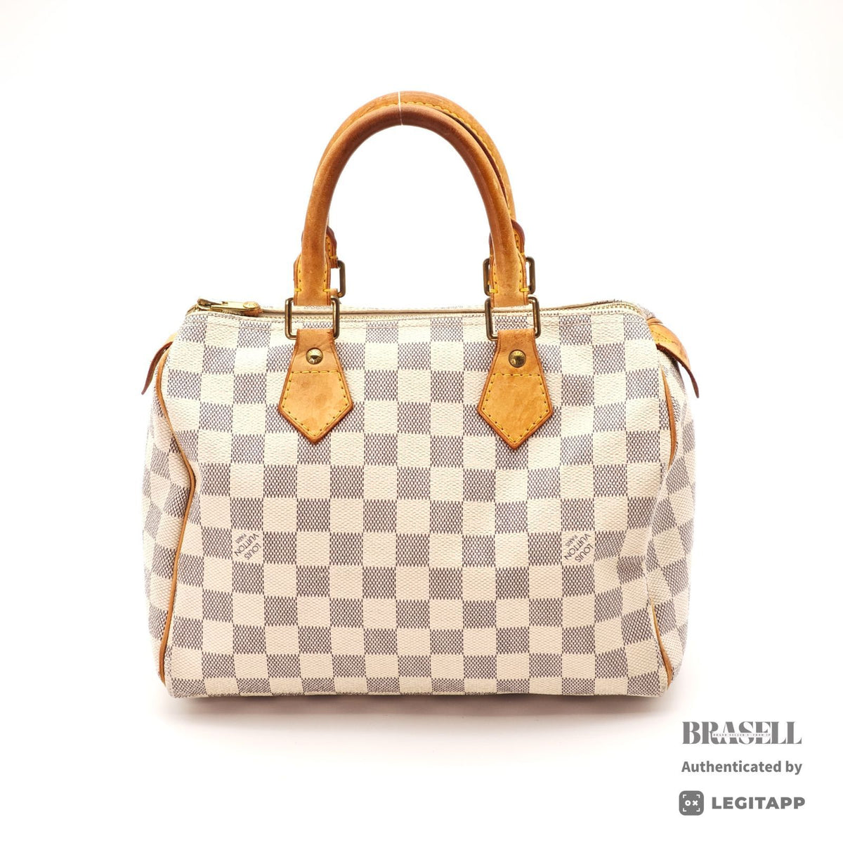 LOUIS VUITTON Damier Azur Speedy 25 N41534 Handbag White【ImportFeeFREE】