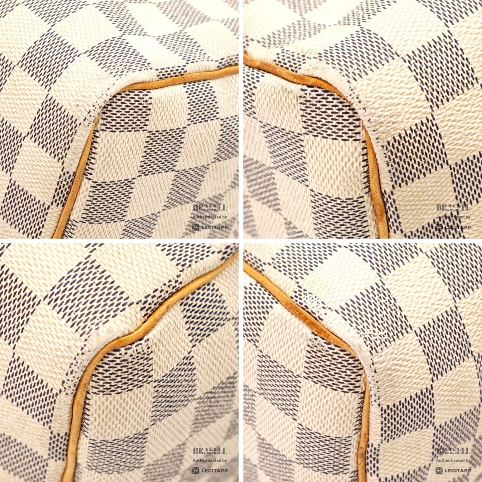 LOUIS VUITTON Damier Azur Speedy 25 N41534 Handbag White【ImportFeeFREE】