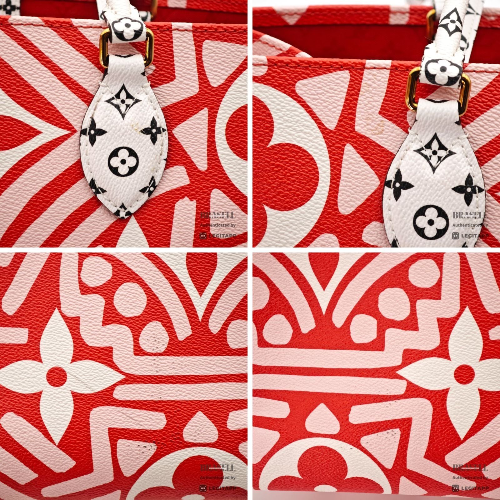 LOUIS VUITTON Crafty OnTheGo GM M45358 Tote Bag Red White【ImportFeeFREE】