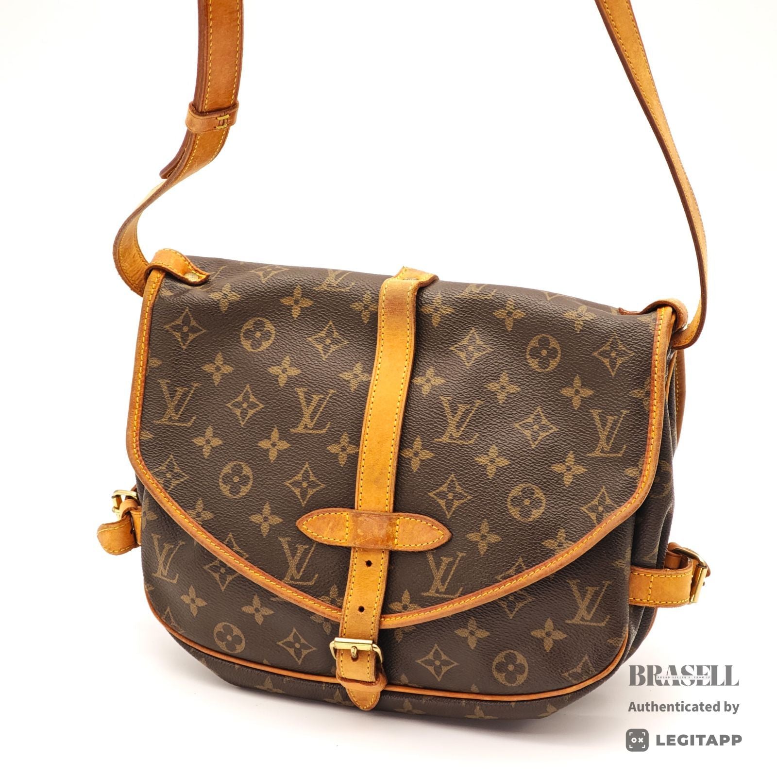 LOUIS VUITTON Saumur 30 M42256 Shoulder Bag Monogram Canvas BN 【ImportFeeFREE】