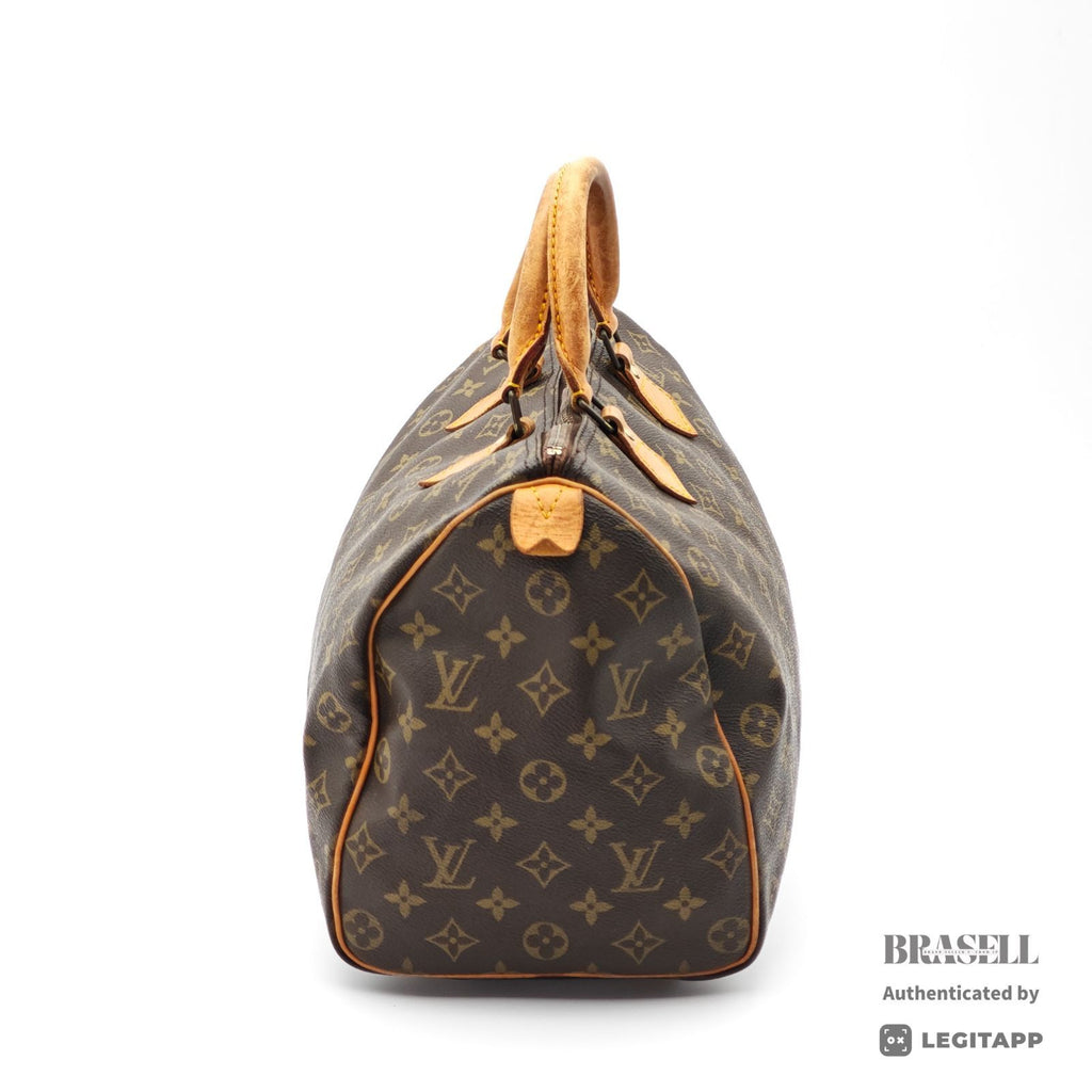 LOUIS VUITTON Speedy 35 M41524 Hand Bag Monogram Canvas Brown 【ImportFeeFREE】