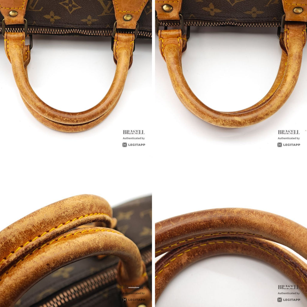 LOUIS VUITTON Speedy 35 M41524 Hand Bag Monogram Canvas Brown 【ImportFeeFREE】
