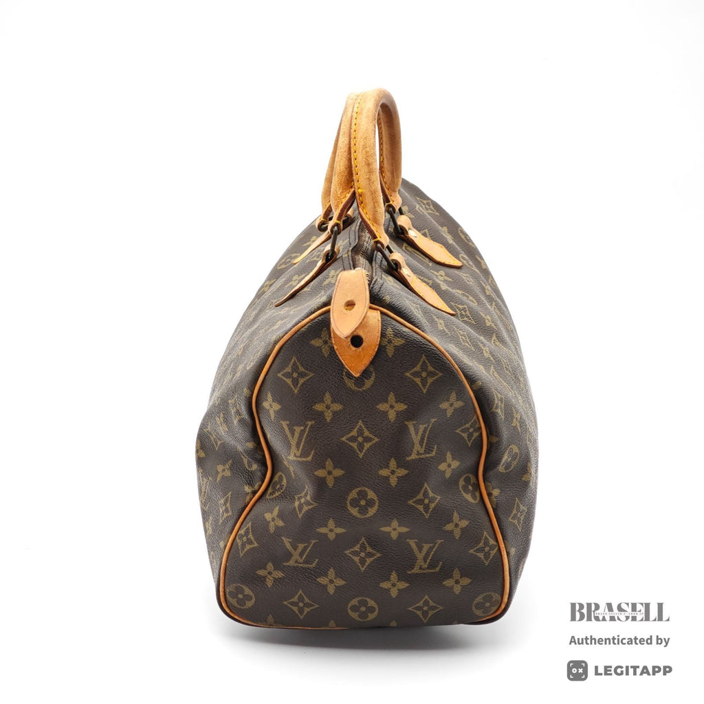 LOUIS VUITTON Speedy 35 M41524 Hand Bag Monogram Canvas Brown 【ImportFeeFREE】