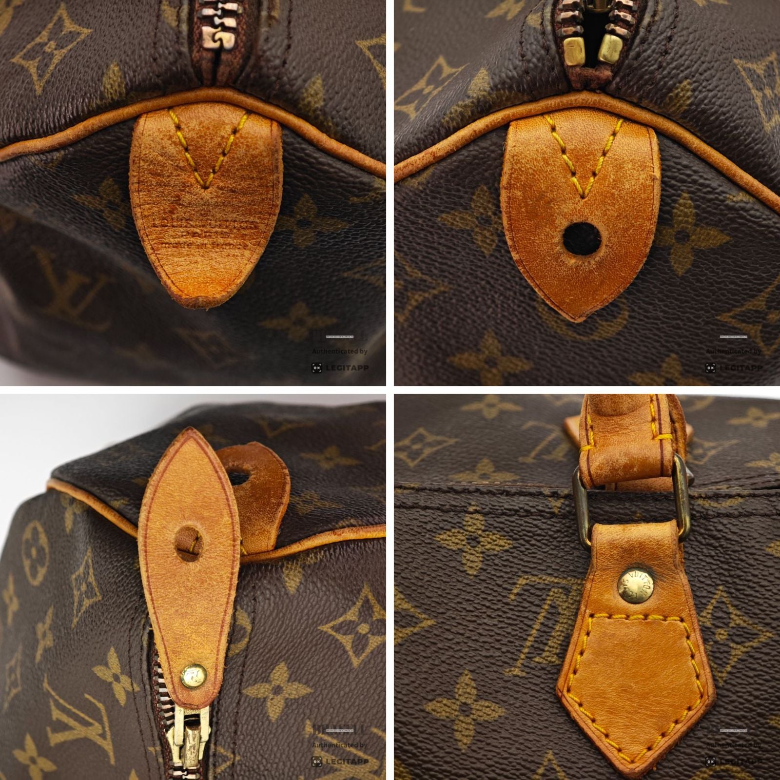 LOUIS VUITTON Speedy 35 M41524 Hand Bag Monogram Canvas Brown 【ImportFeeFREE】