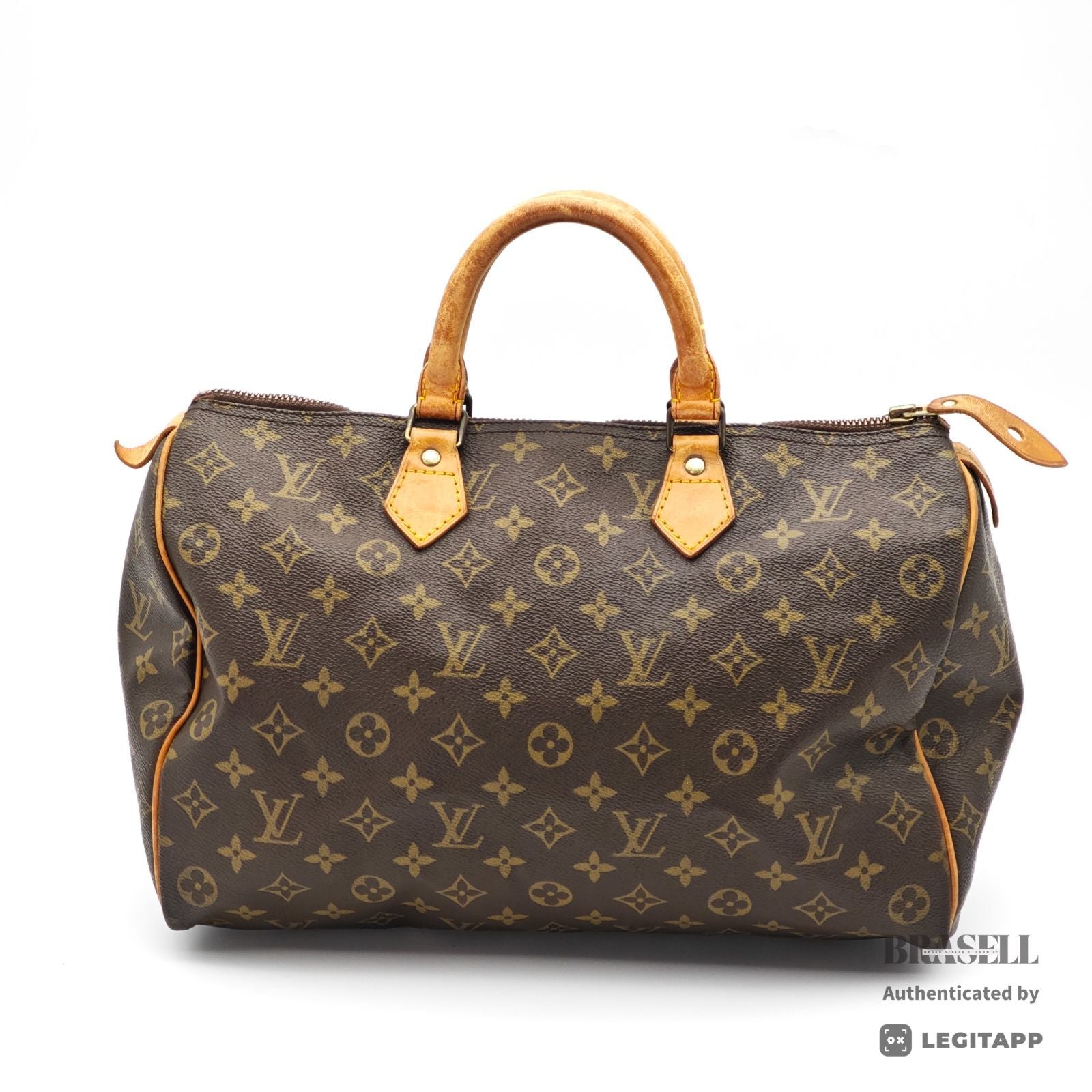 LOUIS VUITTON Speedy 35 M41524 Hand Bag Monogram Canvas Brown 【ImportFeeFREE】