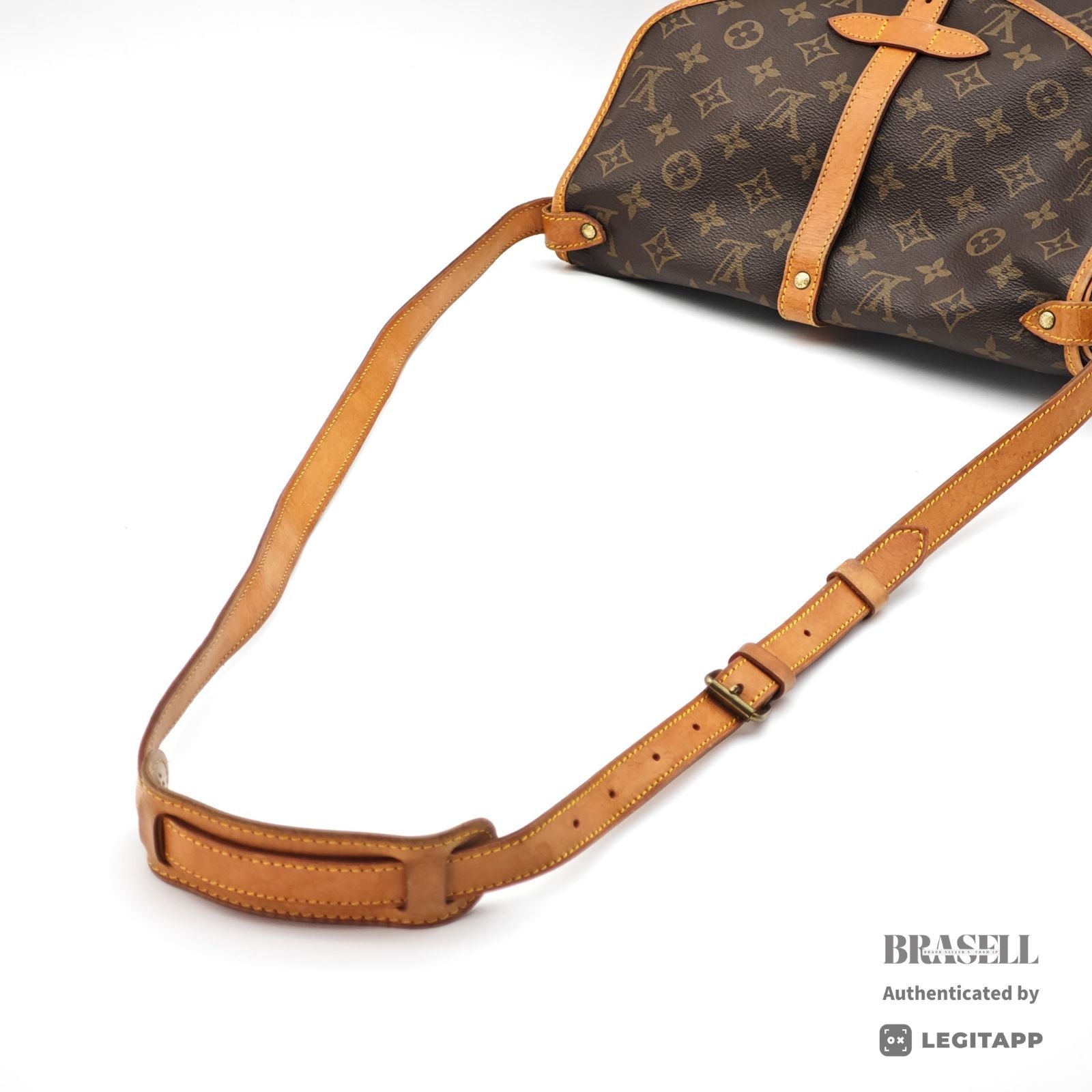 LOUIS VUITTON Saumur 30 M42256 Shoulder Bag Flap Monogram Brown【ImportFeeFREE】