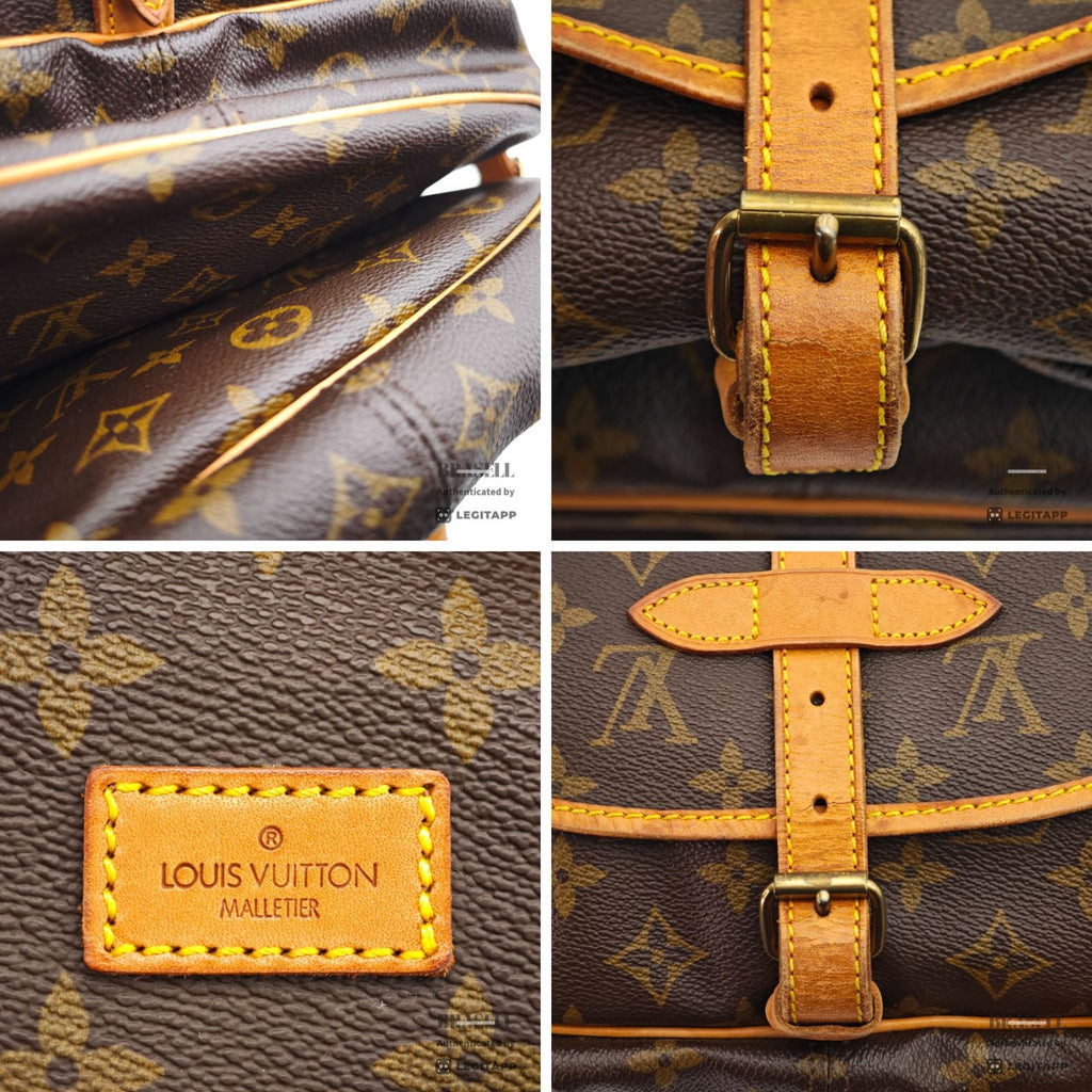 LOUIS VUITTON Saumur 30 M42256 Shoulder Bag Flap Monogram Brown【ImportFeeFREE】