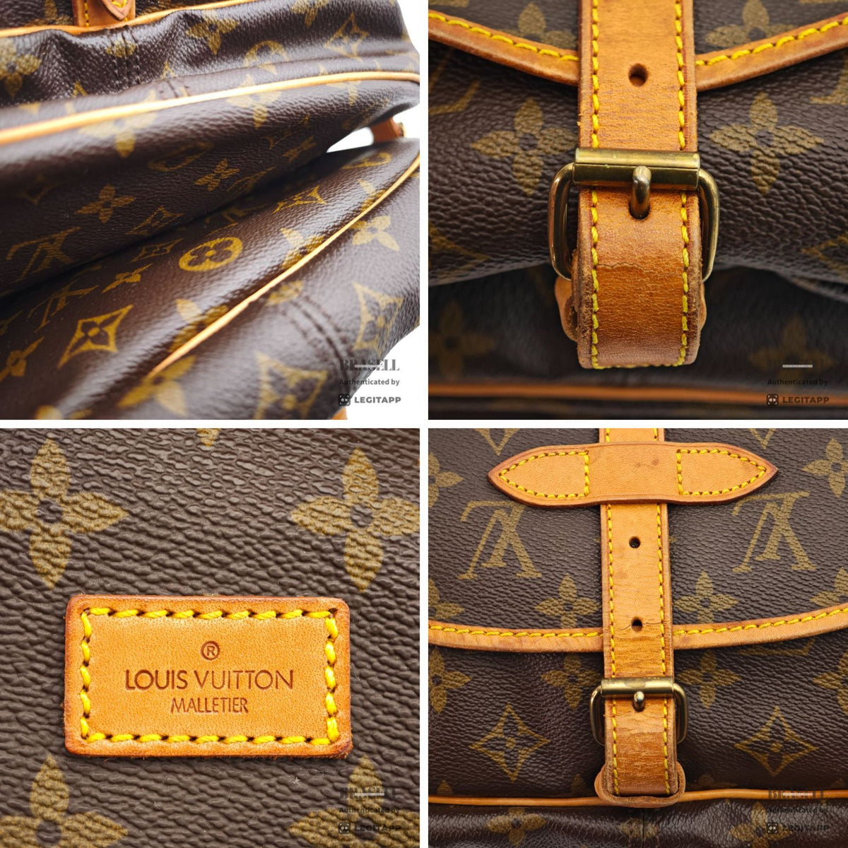 LOUIS VUITTON Saumur 30 M42256 Shoulder Bag Flap Monogram Brown【ImportFeeFREE】