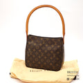 LOUIS VUITTON Looping MM M51146 Hand Bag Monogram Canvas Brown 【ImportFeeFREE】
