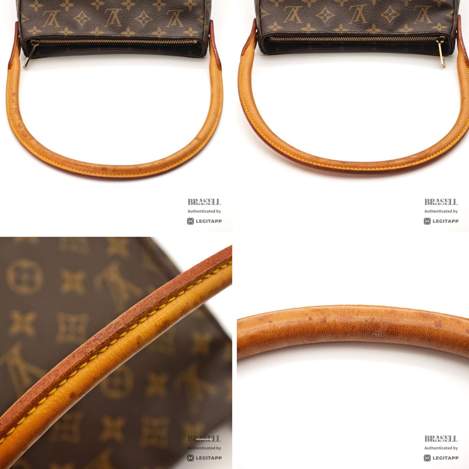 LOUIS VUITTON Looping MM M51146 Hand Bag Monogram Canvas Brown 【ImportFeeFREE】