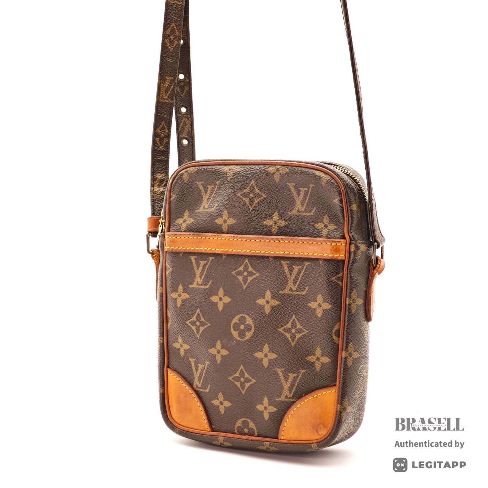 LOUIS VUITTON Danube M45266 Shoulder Bag Monogram Canvas Brown 【ImportFeeFREE】
