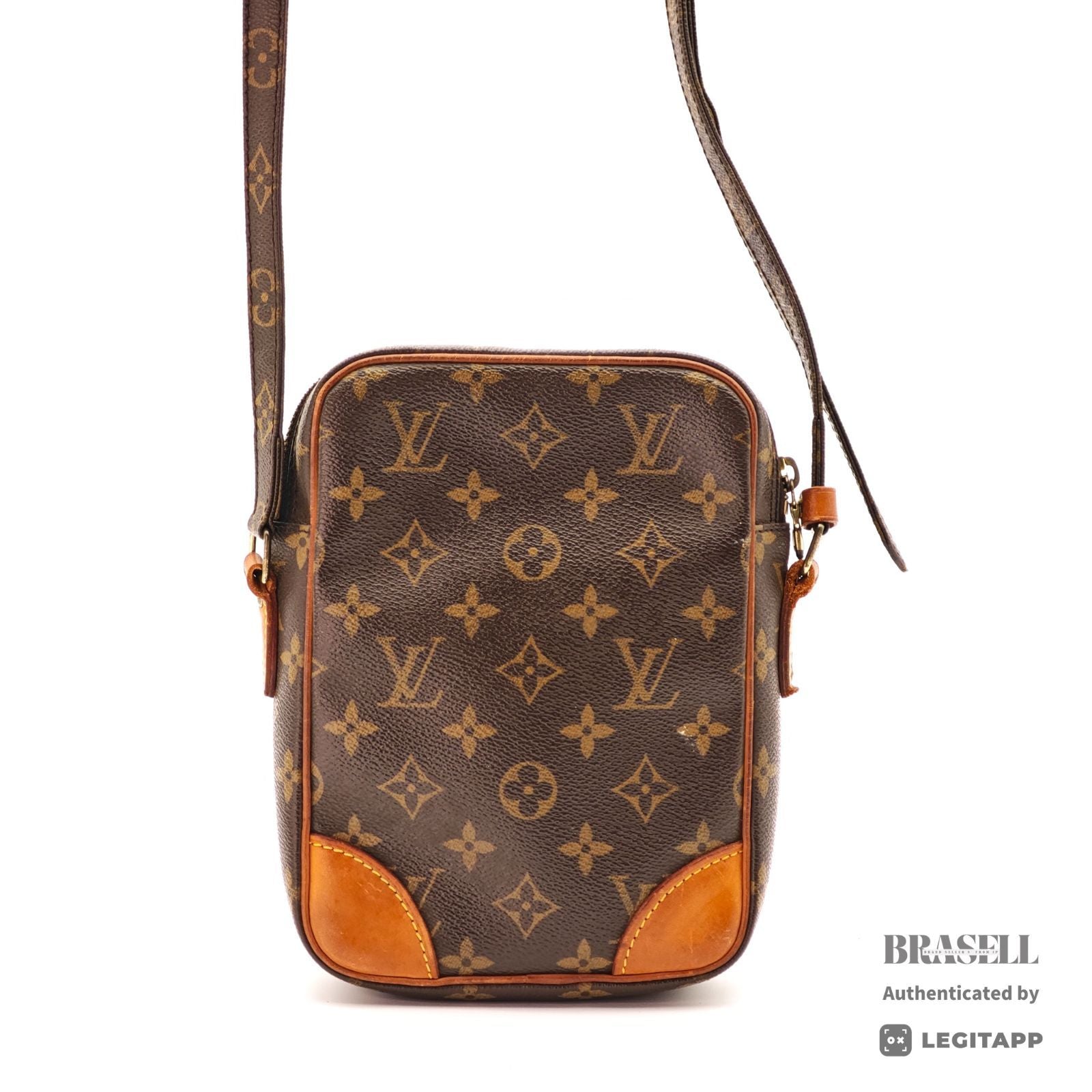 LOUIS VUITTON Danube M45266 Shoulder Bag Monogram Canvas Brown 【ImportFeeFREE】