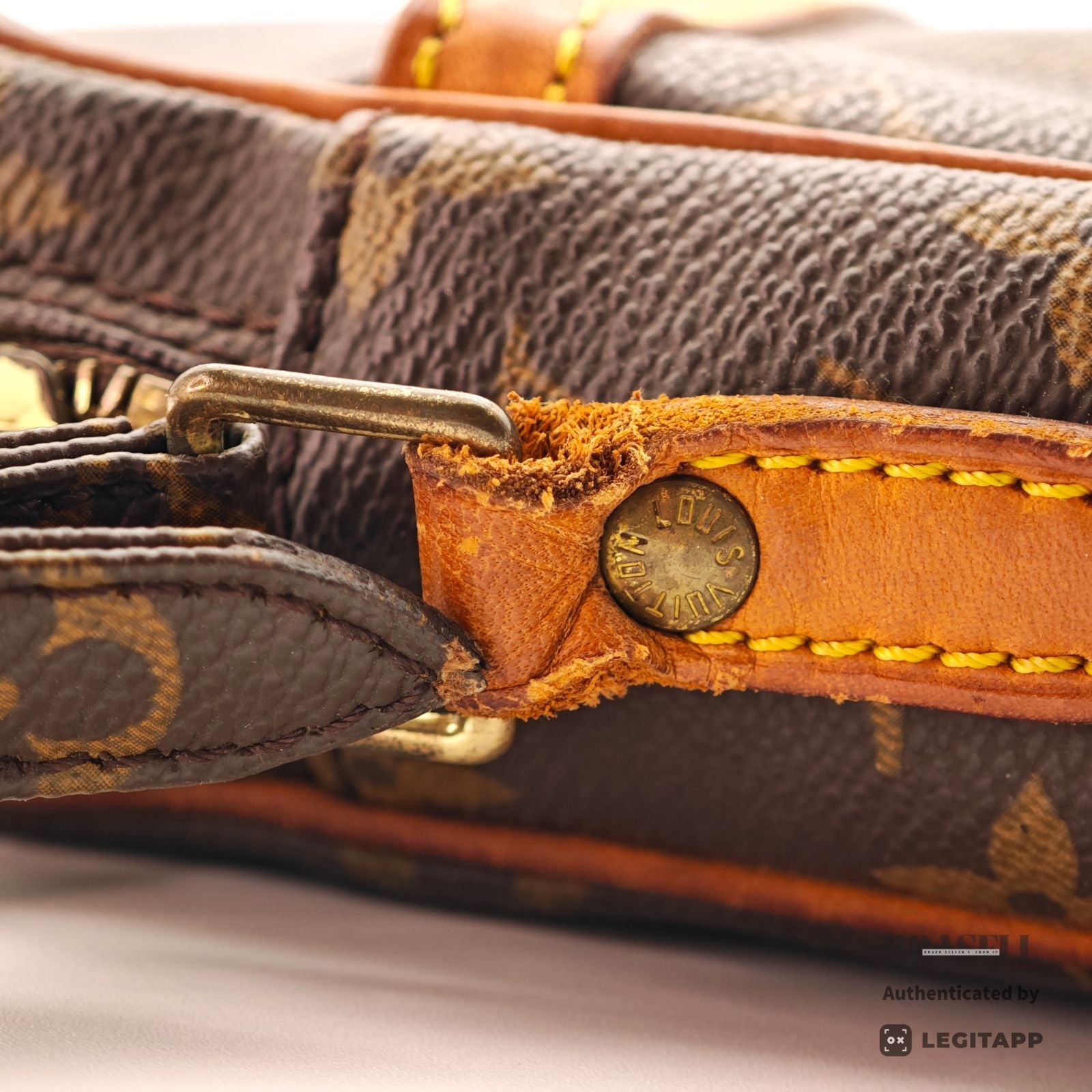 LOUIS VUITTON Danube M45266 Shoulder Bag Monogram Canvas Brown 【ImportFeeFREE】