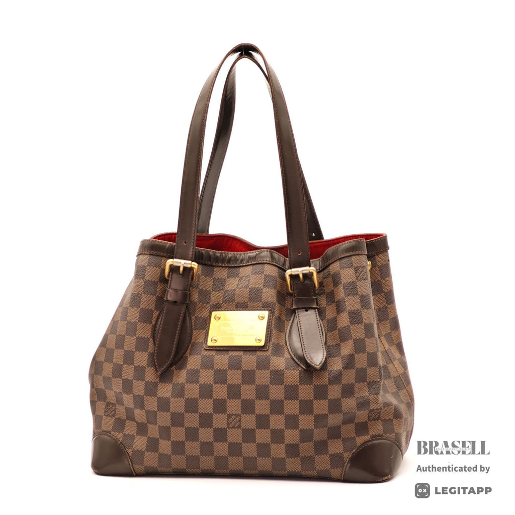 LOUIS VUITTON Damier Ebene Hampstead MM N51204 Tote Bag Brown【ImportFeeFREE】