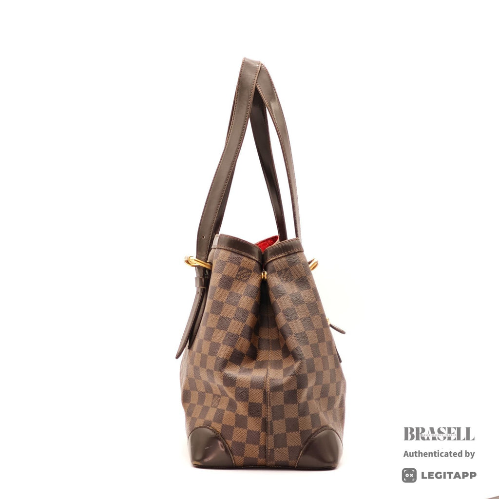 LOUIS VUITTON Damier Ebene Hampstead MM N51204 Tote Bag Brown【ImportFeeFREE】
