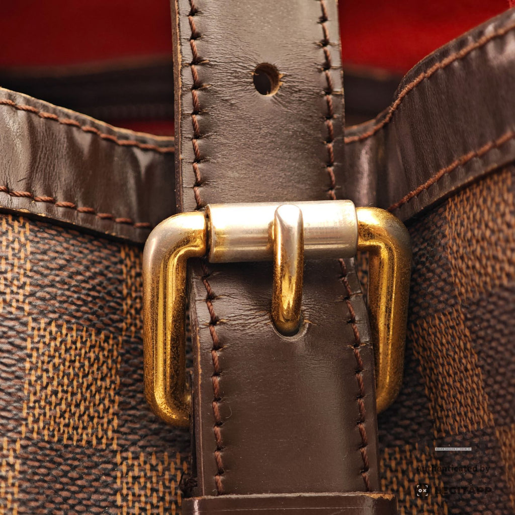 LOUIS VUITTON Damier Ebene Hampstead MM N51204 Tote Bag Brown【ImportFeeFREE】