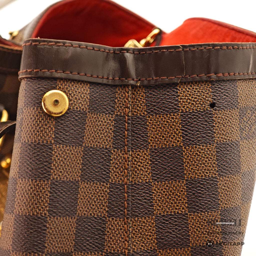 LOUIS VUITTON Damier Ebene Hampstead MM N51204 Tote Bag Brown【ImportFeeFREE】