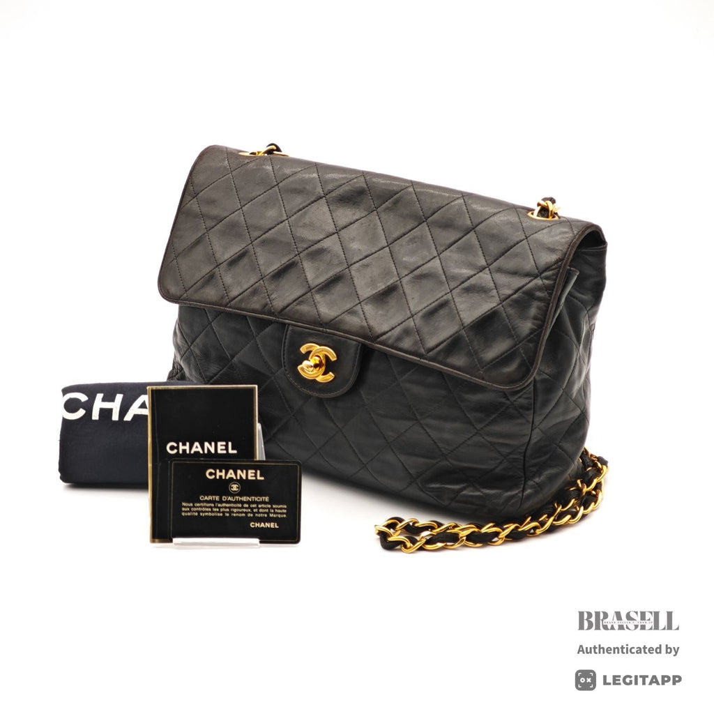 CHANEL Matelasse30 Single Flap Chain Shoulder Bag Black Women 【ImportFeeFREE】