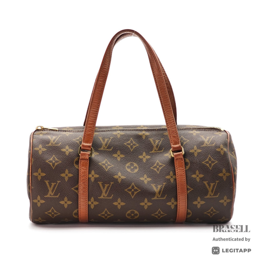 LOUIS VUITTON Monogram Papillon 30 M51385 Hand Bag Brown Poach 【ImportFeeFREE】