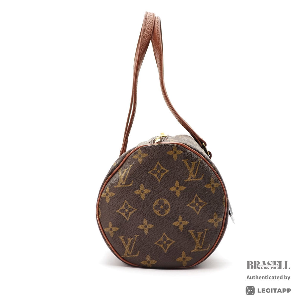 LOUIS VUITTON Monogram Papillon 30 M51385 Hand Bag Brown Poach 【ImportFeeFREE】