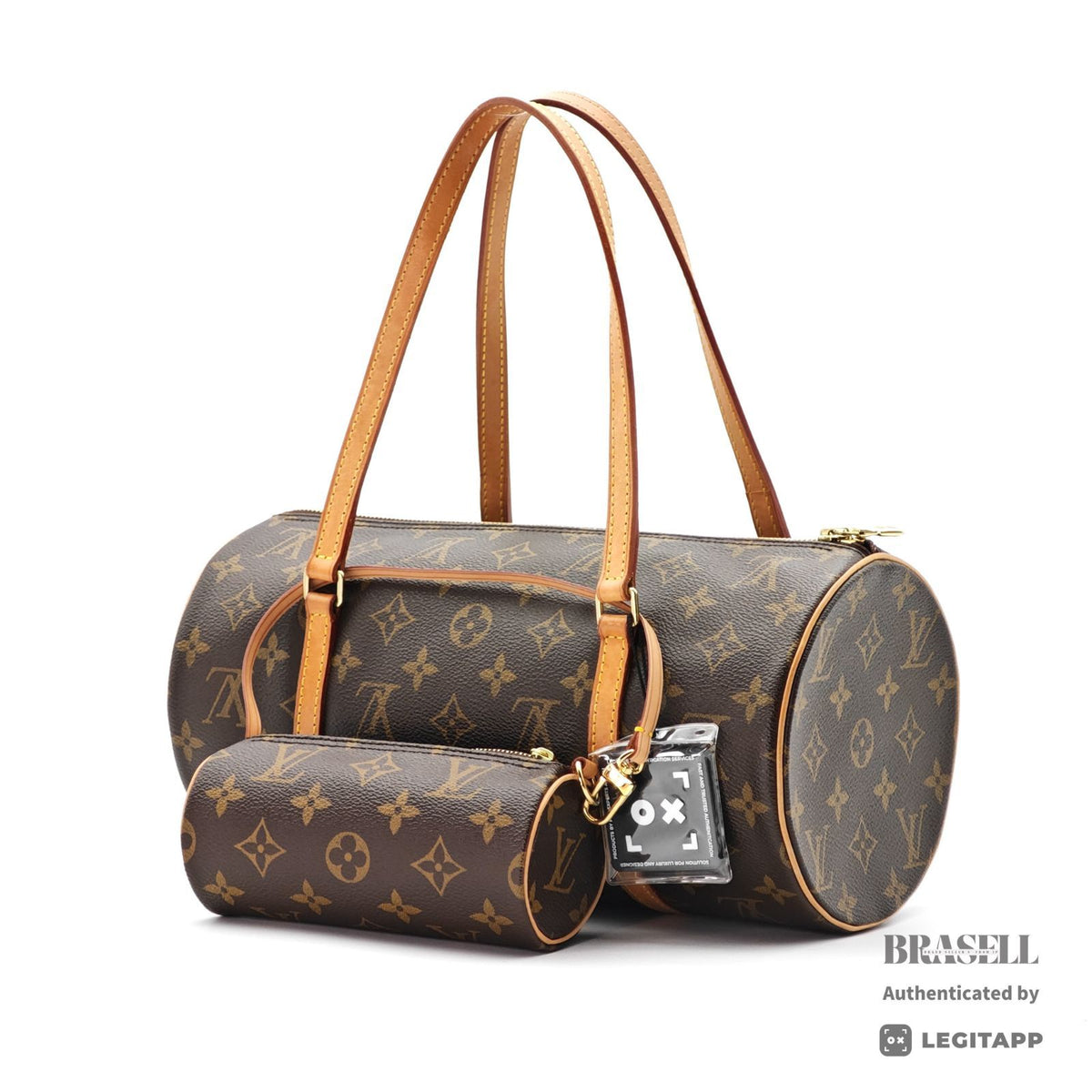 LOUIS VUITTON Monogram Papillon 30 M51385 Handbag Brown w/Pouch【ImportFeeFREE】