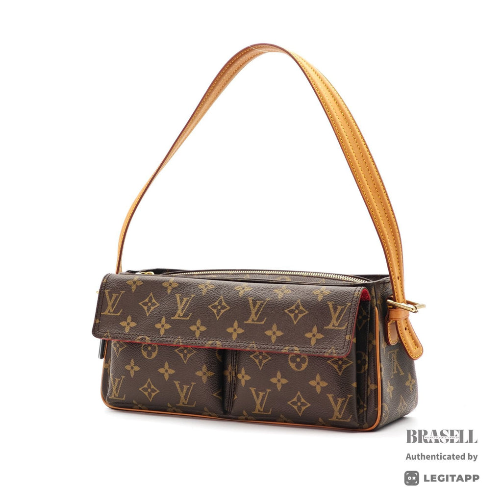 LOUIS VUITTON Monogram Vivacite MM M51164 Handbag Brown【ImportFeeFREE】