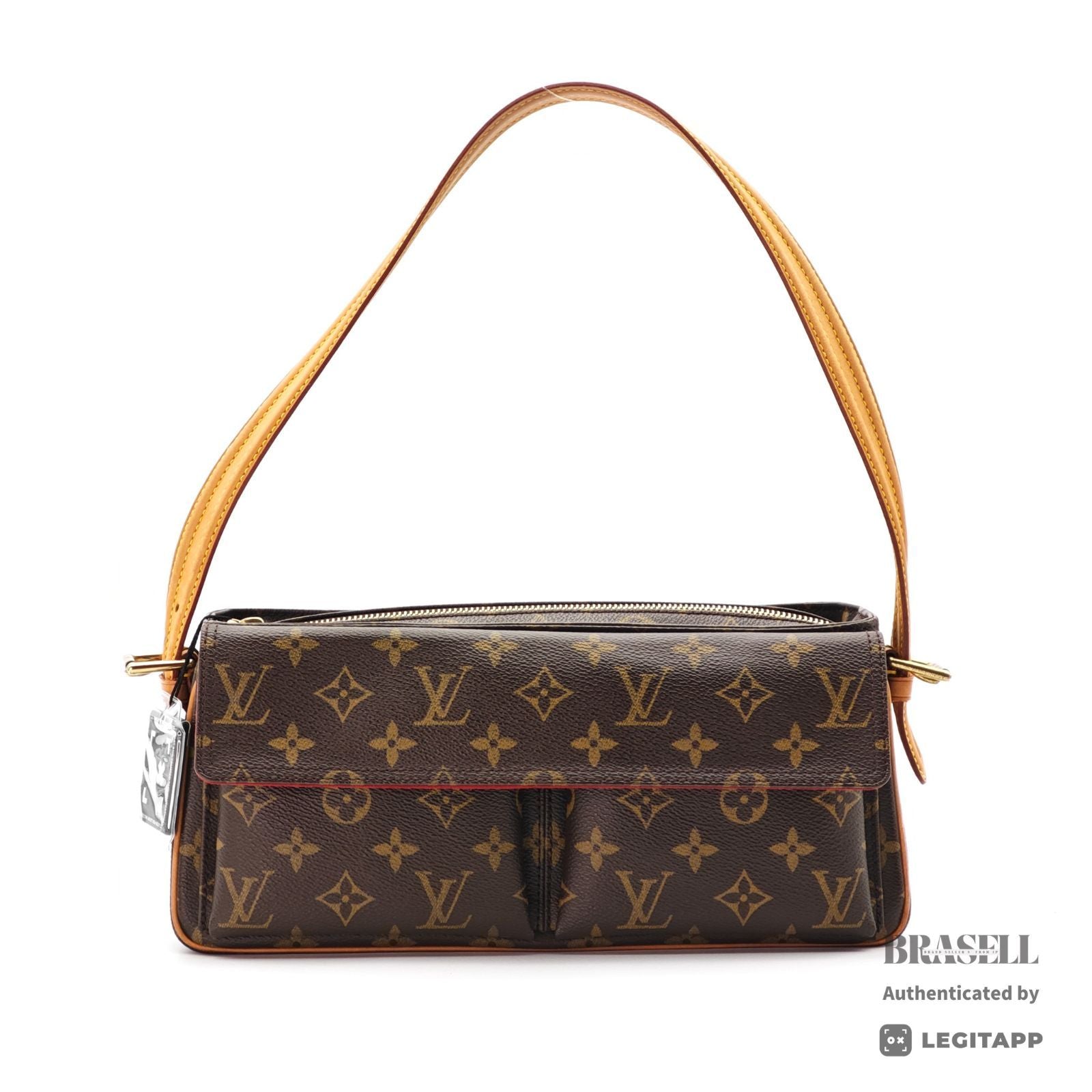 LOUIS VUITTON Monogram Vivacite MM M51164 Handbag Brown【ImportFeeFREE】