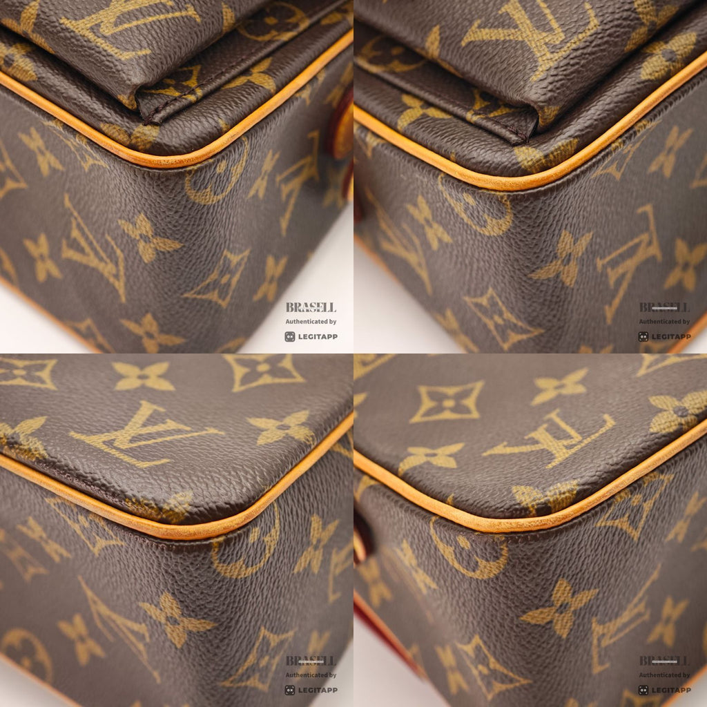 LOUIS VUITTON Monogram Vivacite MM M51164 Handbag Brown【ImportFeeFREE】