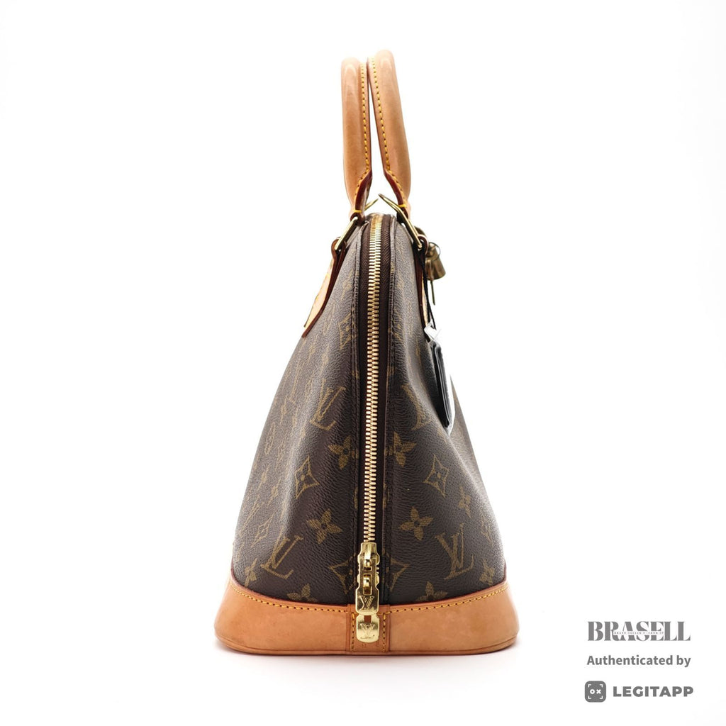 LOUIS VUITTON Monogram Alma M51130 Handbag Brown Padlock & Key【ImportFeeFREE】