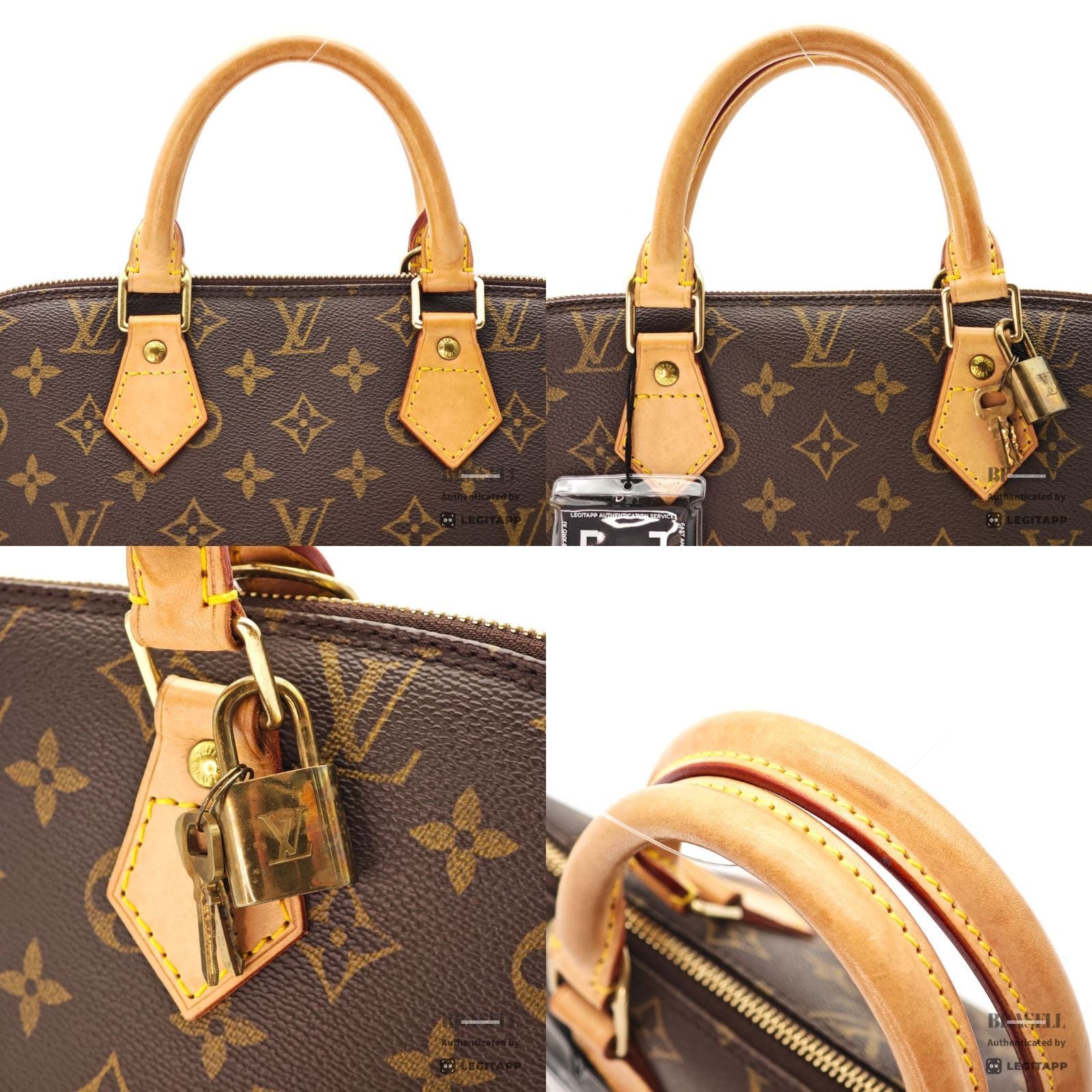 LOUIS VUITTON Monogram Alma M51130 Handbag Brown Padlock & Key【ImportFeeFREE】